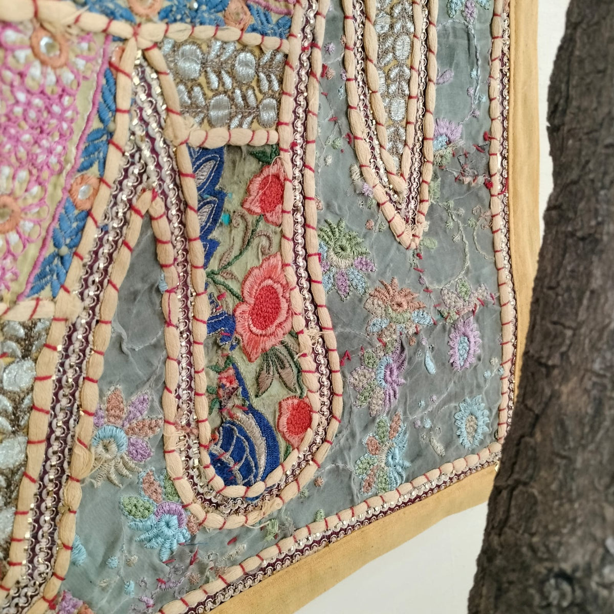 Handcrafted embroiderd elephant pattern Wall hanging