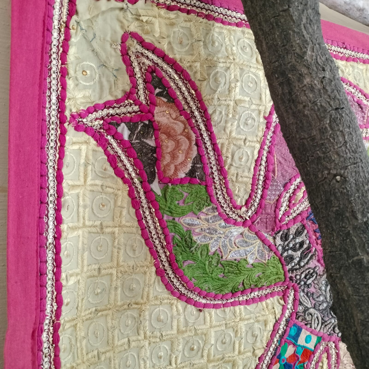 Handcrafted embroiderd elephant pattern Wall hanging