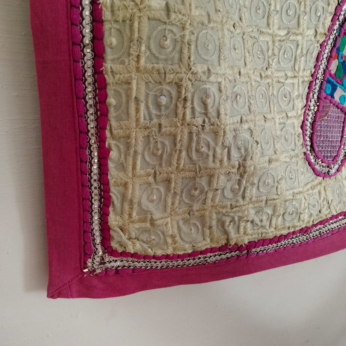 Handcrafted embroiderd elephant pattern Wall hanging