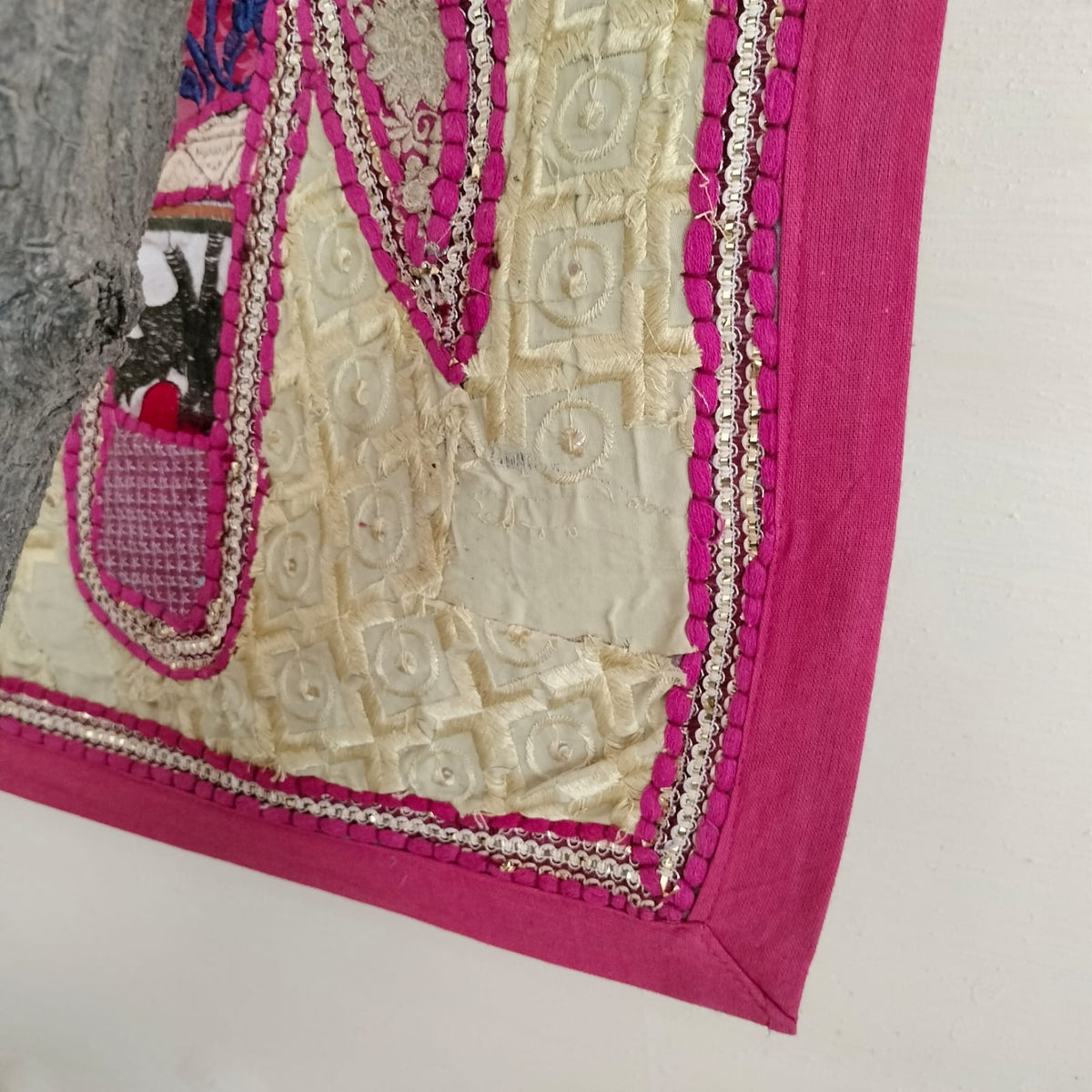 Handcrafted embroiderd elephant pattern Wall hanging