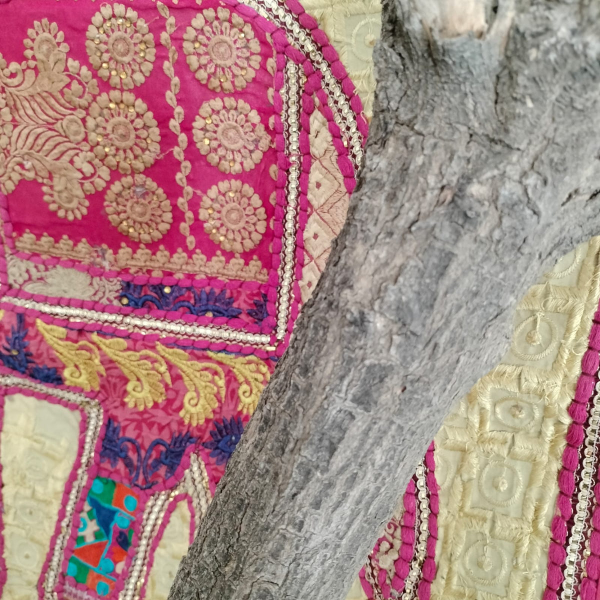 Handcrafted embroiderd elephant pattern Wall hanging