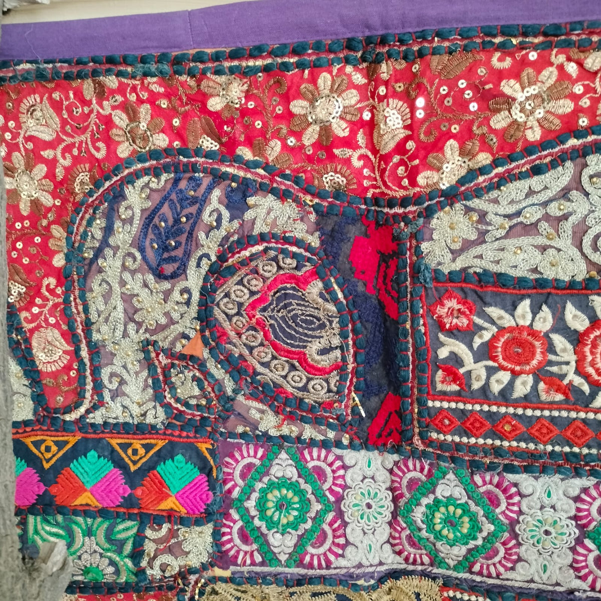 Handcrafted embroiderd elephant pattern Wall hanging