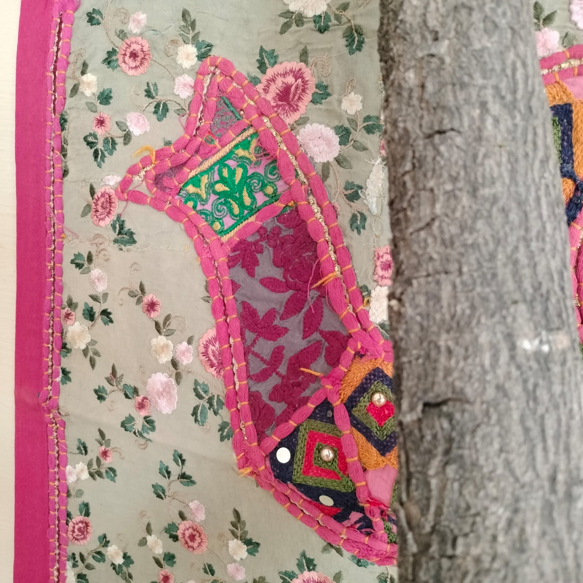 Handcrafted embroiderd elephant pattern Wall hanging