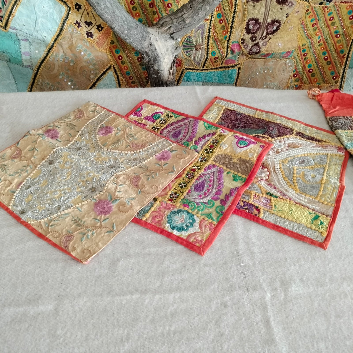 Traditional rajasthani Deewan bedsheet set with cousion and masnad
