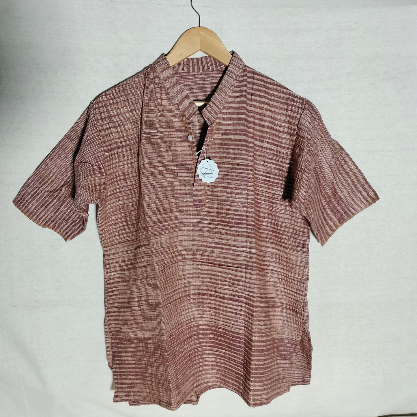 Vintage khadi fabric unisex medium length shirt/kurta