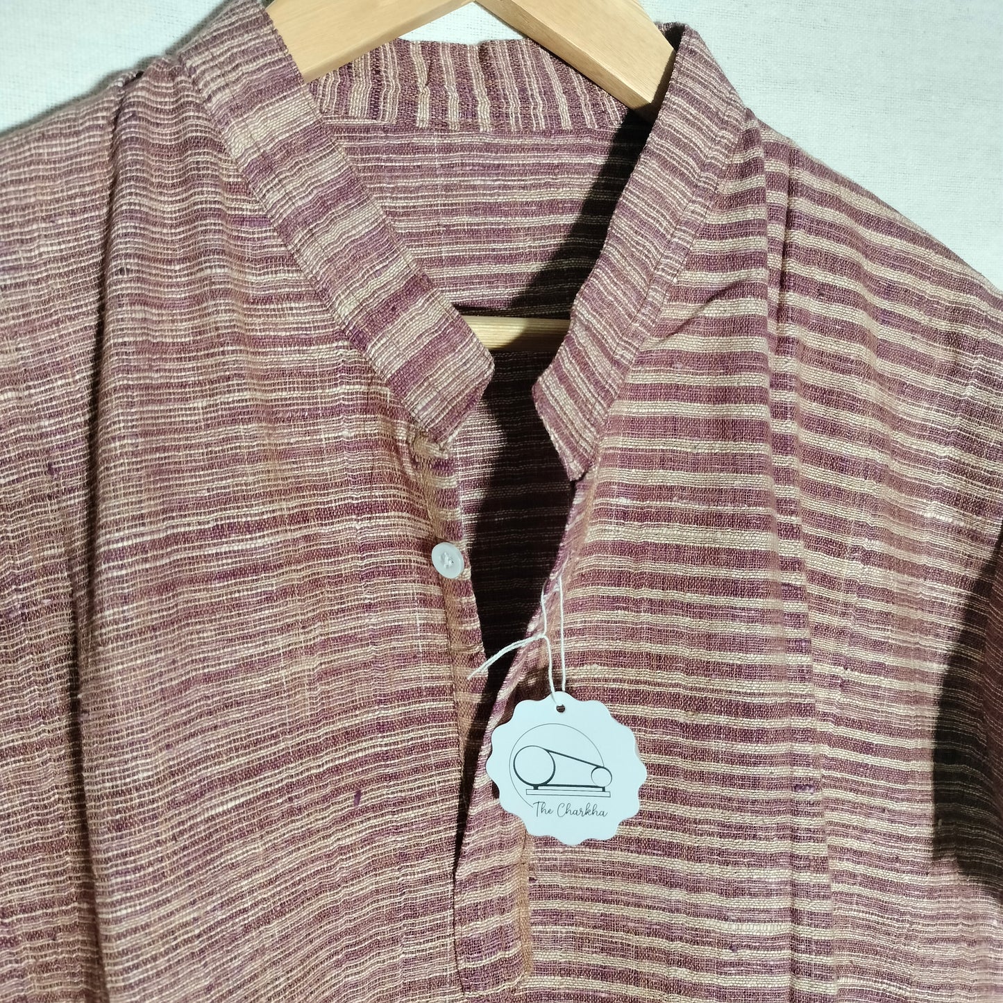 Vintage khadi fabric unisex medium length shirt/kurta