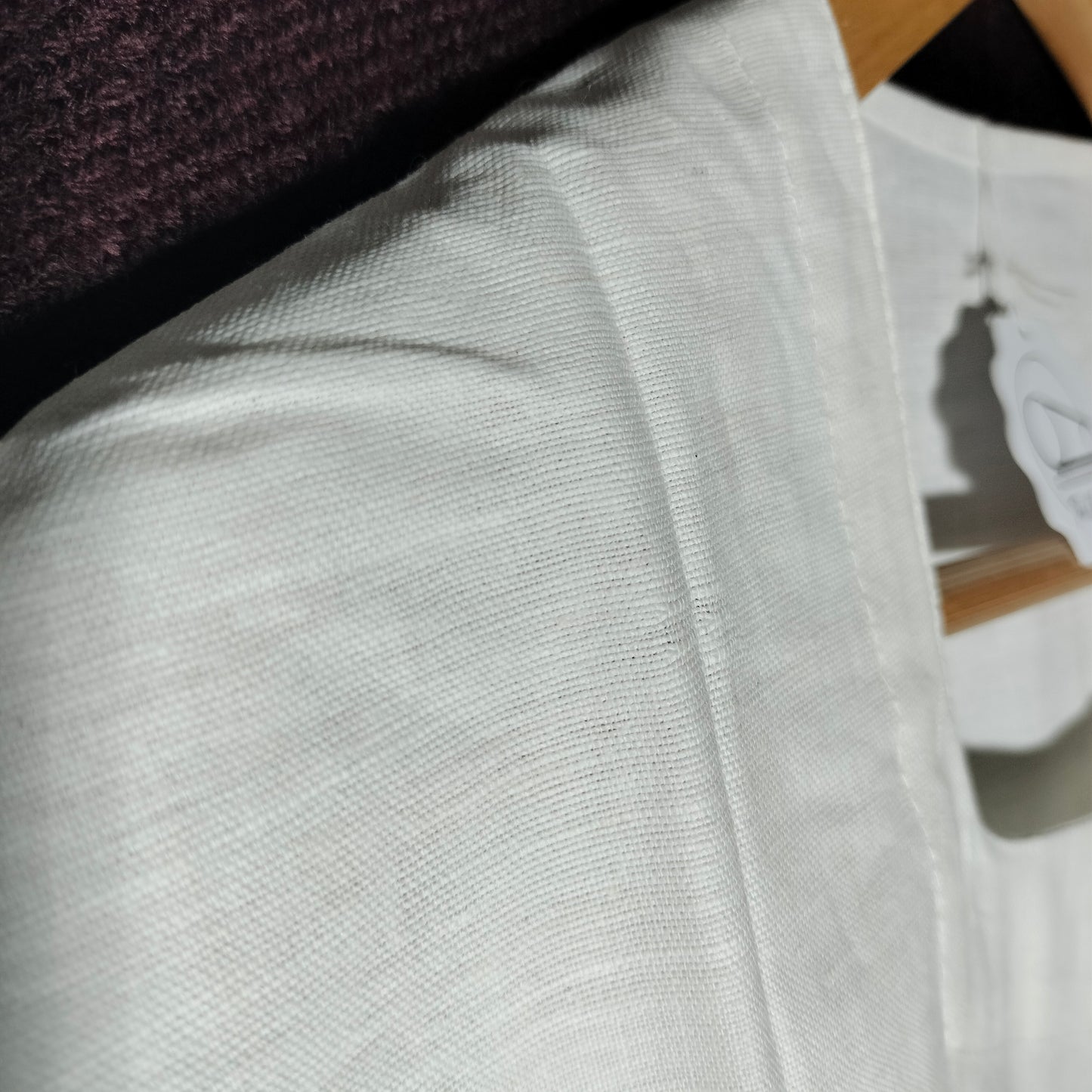 The pair of white khadi shirts/kurta for couple