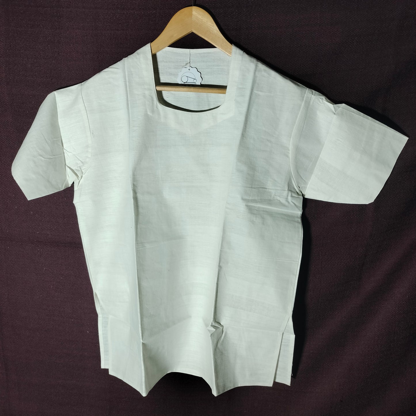 The pair of white khadi shirts/kurta for couple