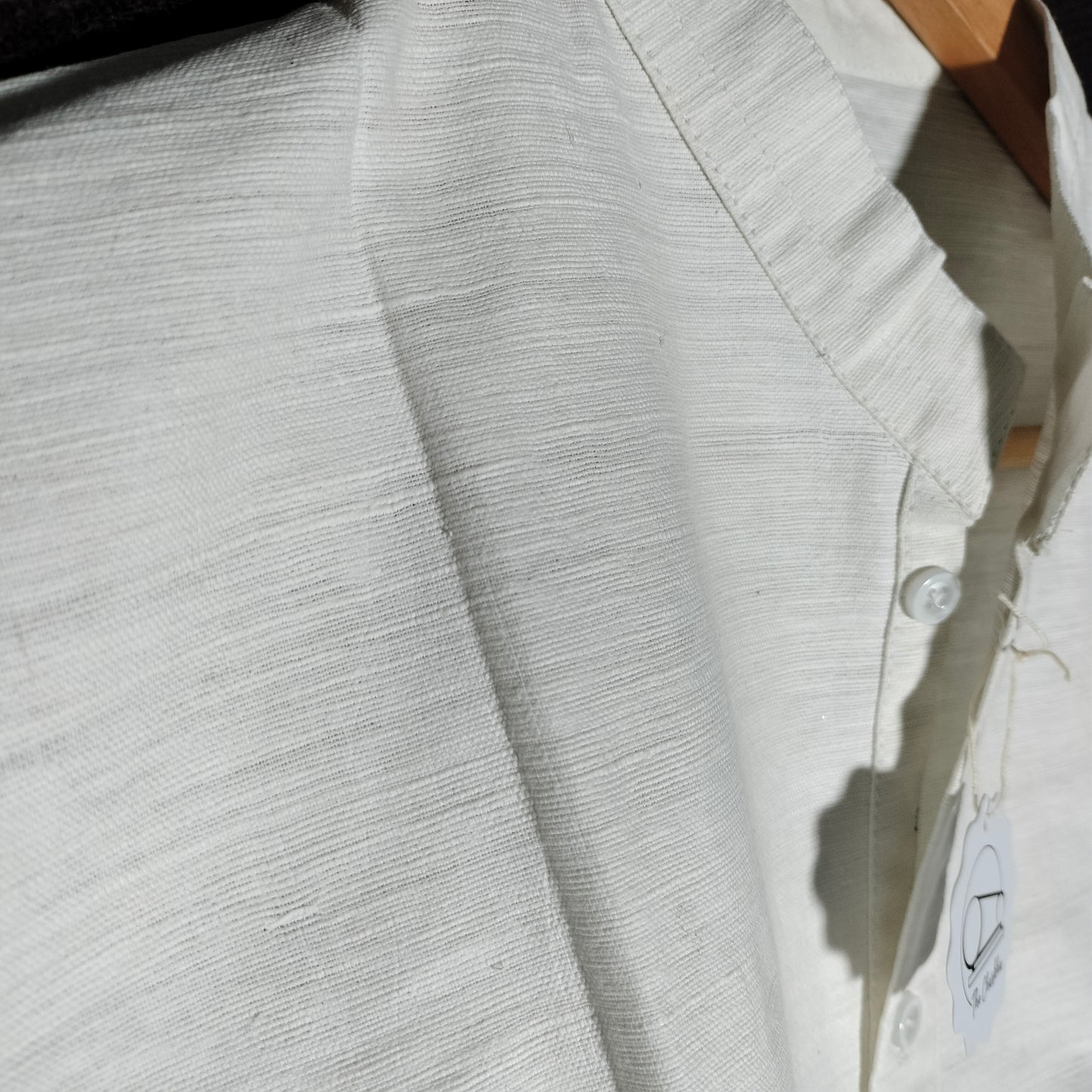 The pair of white khadi shirts/kurta for couple