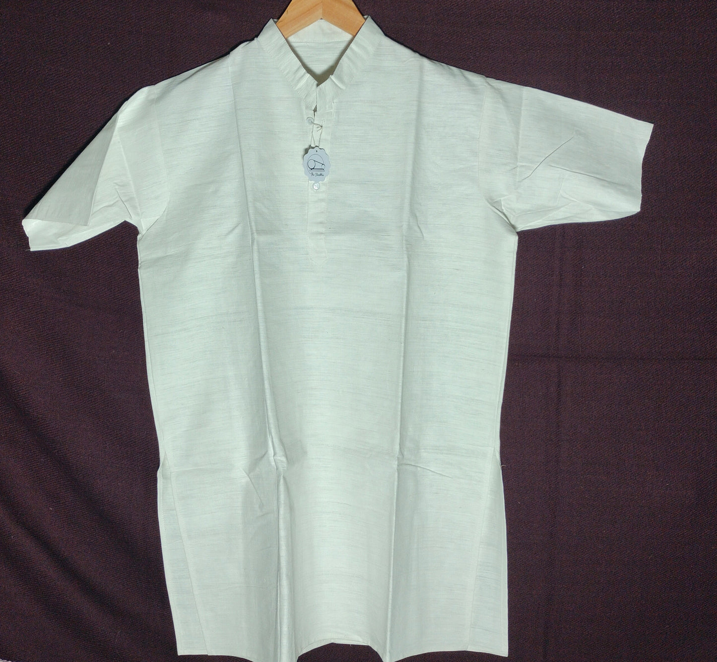 The pair of white khadi shirts/kurta for couple