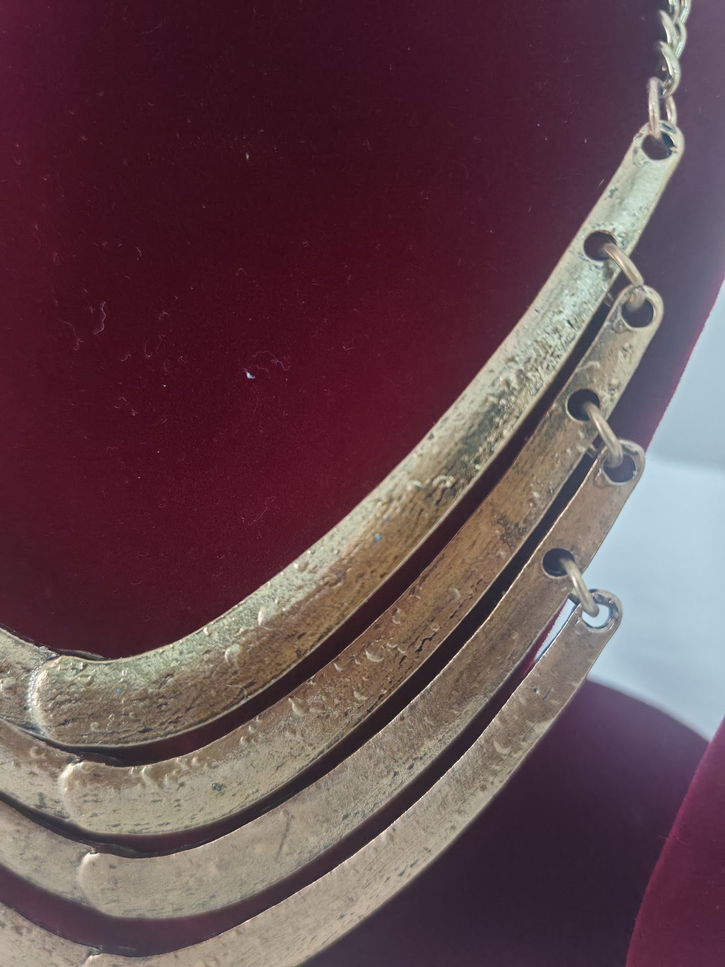Golden metal necklace