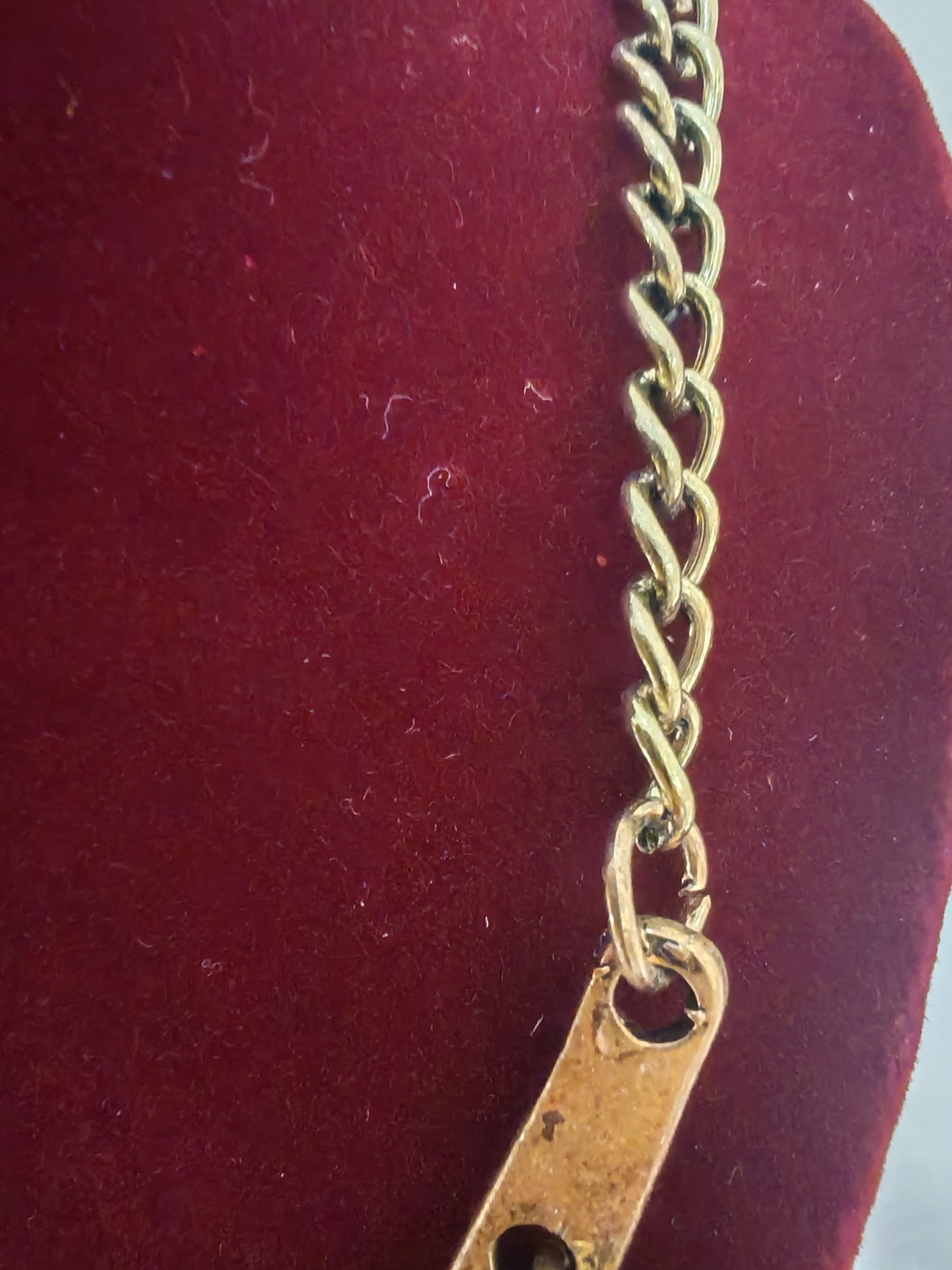 Golden metal necklace